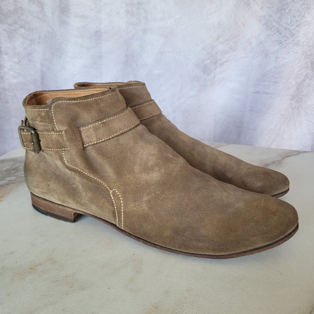 Silvano Sassetti Suede Boots Men's Size UK 11 or US 12 Tan